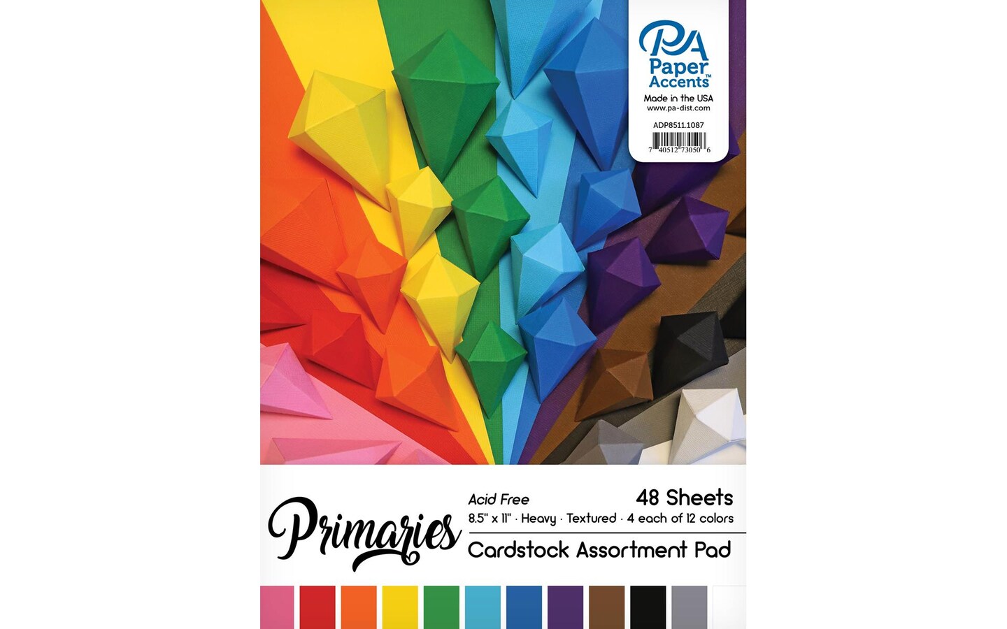 Cardstock Pad 8.5x11 48pc Primary Assortment Michaels