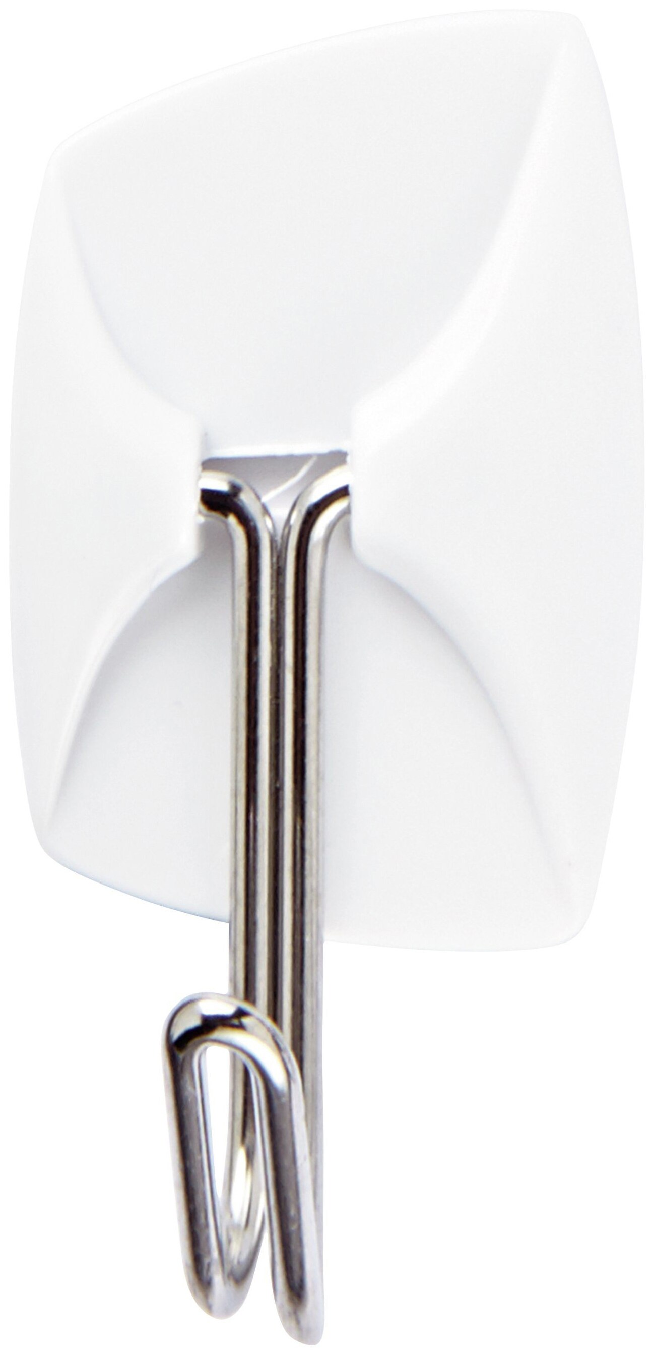Command Small Wire Hooks 4/Pkg-White 4 Hooks & 5 Strips