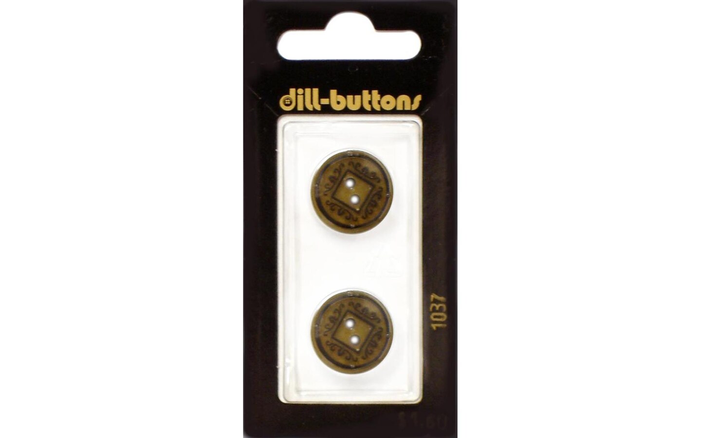 Dill Buttons 18mm 2pc 2 Hole Beige