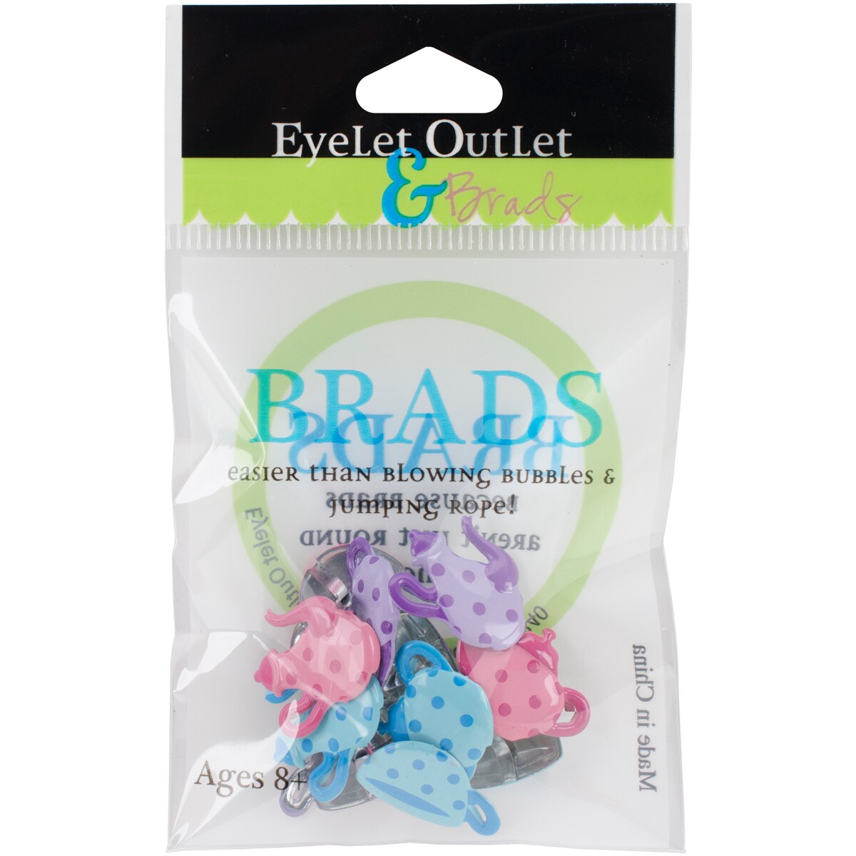 Eyelet Outlet Shape Brads 12/PkgTea Michaels