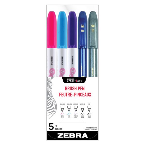 Zebra Zensations Fude Brush Pens - Set of 5