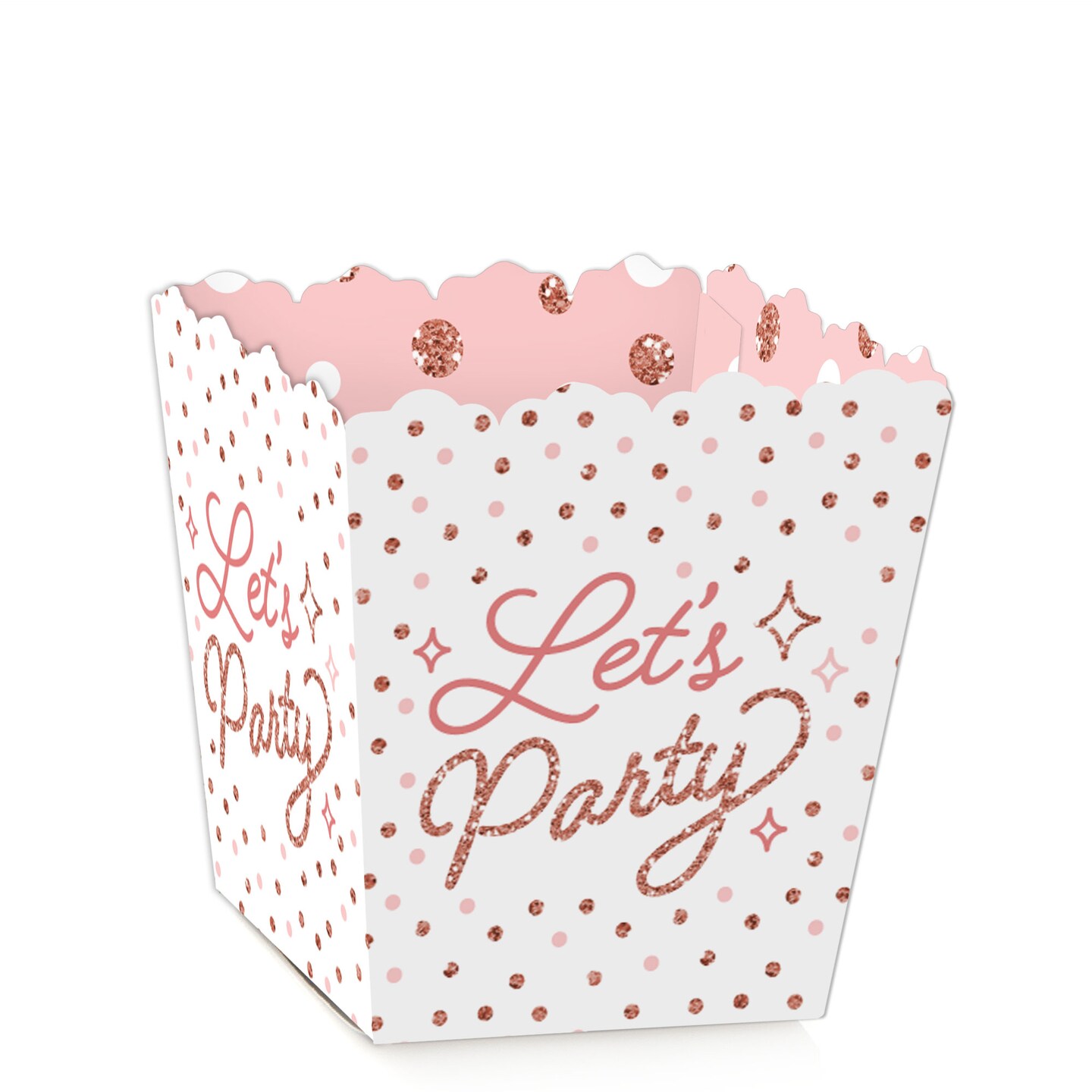 Big Dot of Happiness Pink Rose Gold Birthday - Party Mini Favor Boxes - Happy Birthday Party Treat Candy Boxes - Set of 12