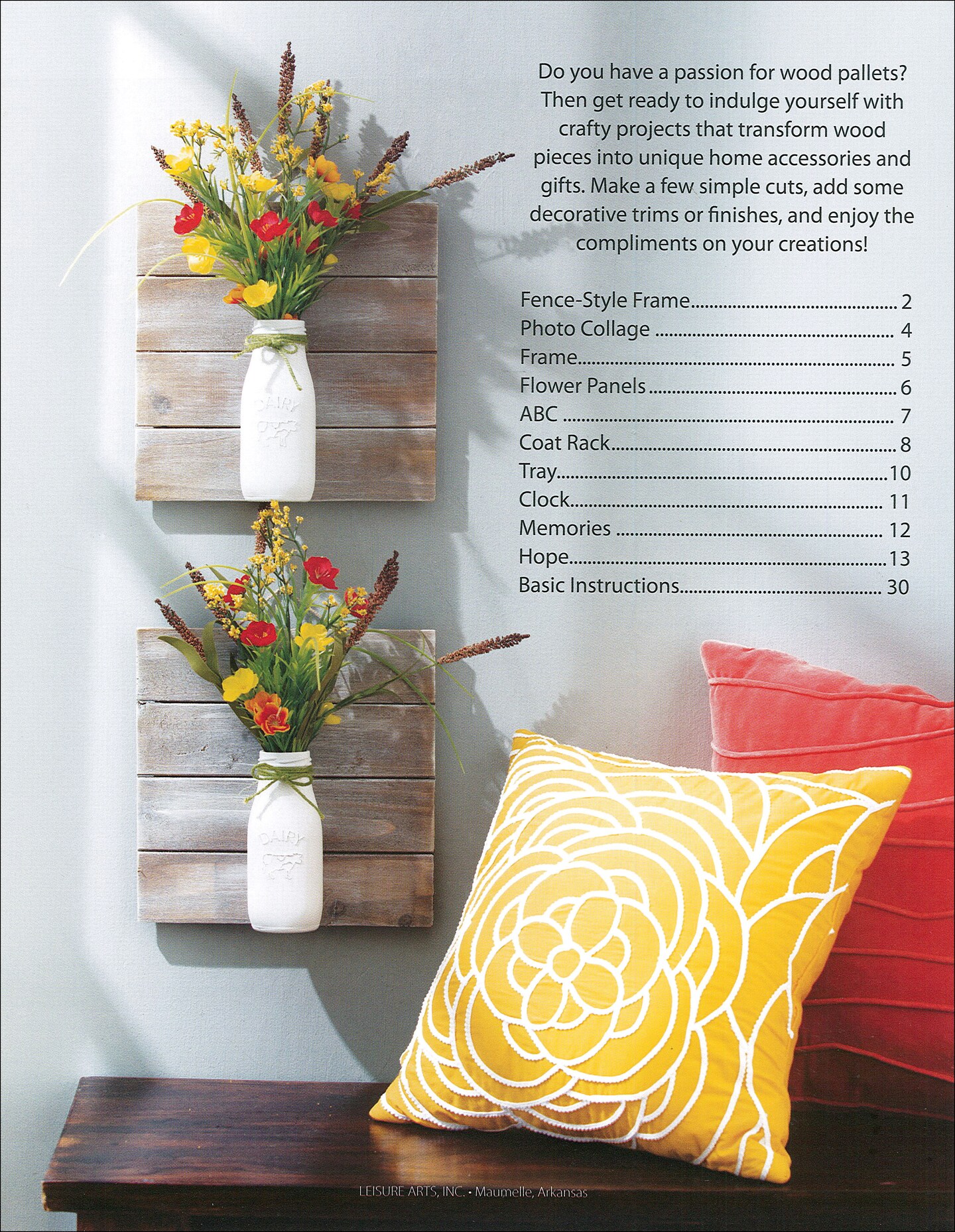 Leisure Arts Do It Yourself Pallet Projects Crafting Book, Model: PA