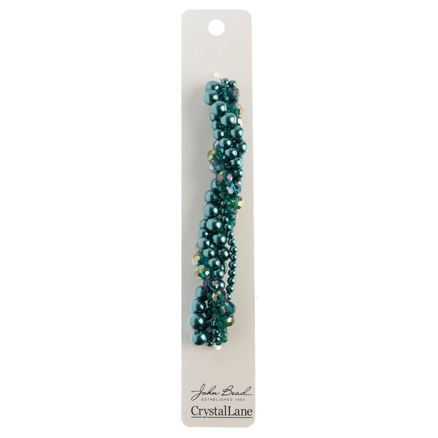 Crystal Lane DIY Teal Hydrangea Twisted Glass &#x26; Pearls Beads, 5 Strands