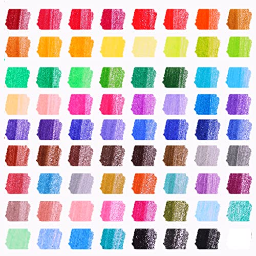 72 Count Colored Pencils for Adult Coloring Books, Soft Core,Ideal for Drawing Blending Shading,Color Pencils Set Gift for Adults Kids Beginners