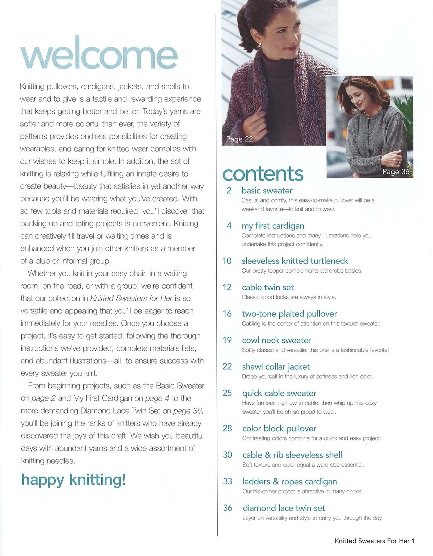 Leisure Arts BHG Knitted Sweaters For Her Knitting Book