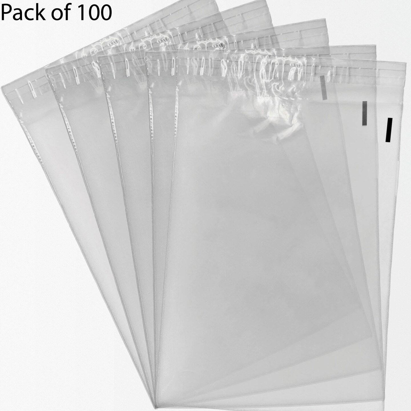 Self Sealing Clear Plastic Poly Bags Suffocation Warning Bags