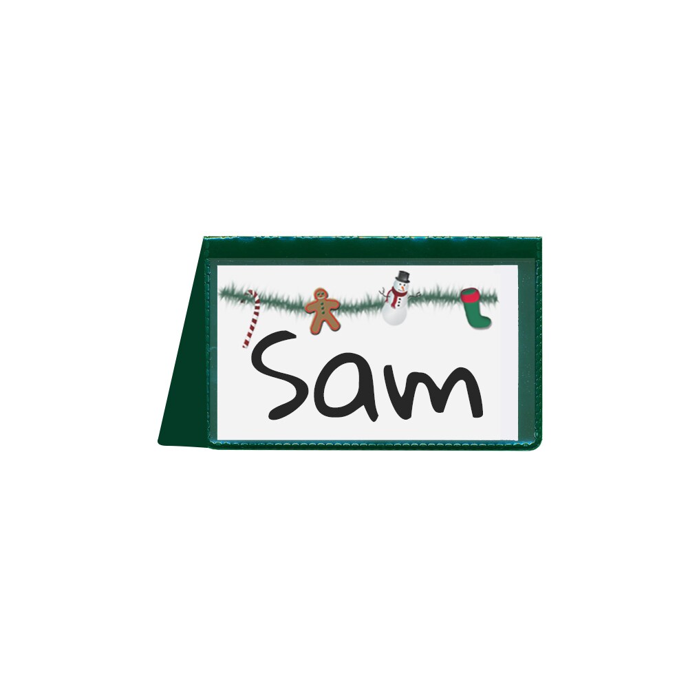 StoreSMART - Placecard Nametag Holders - Christmas Pack - 20 Pack - Red and Green