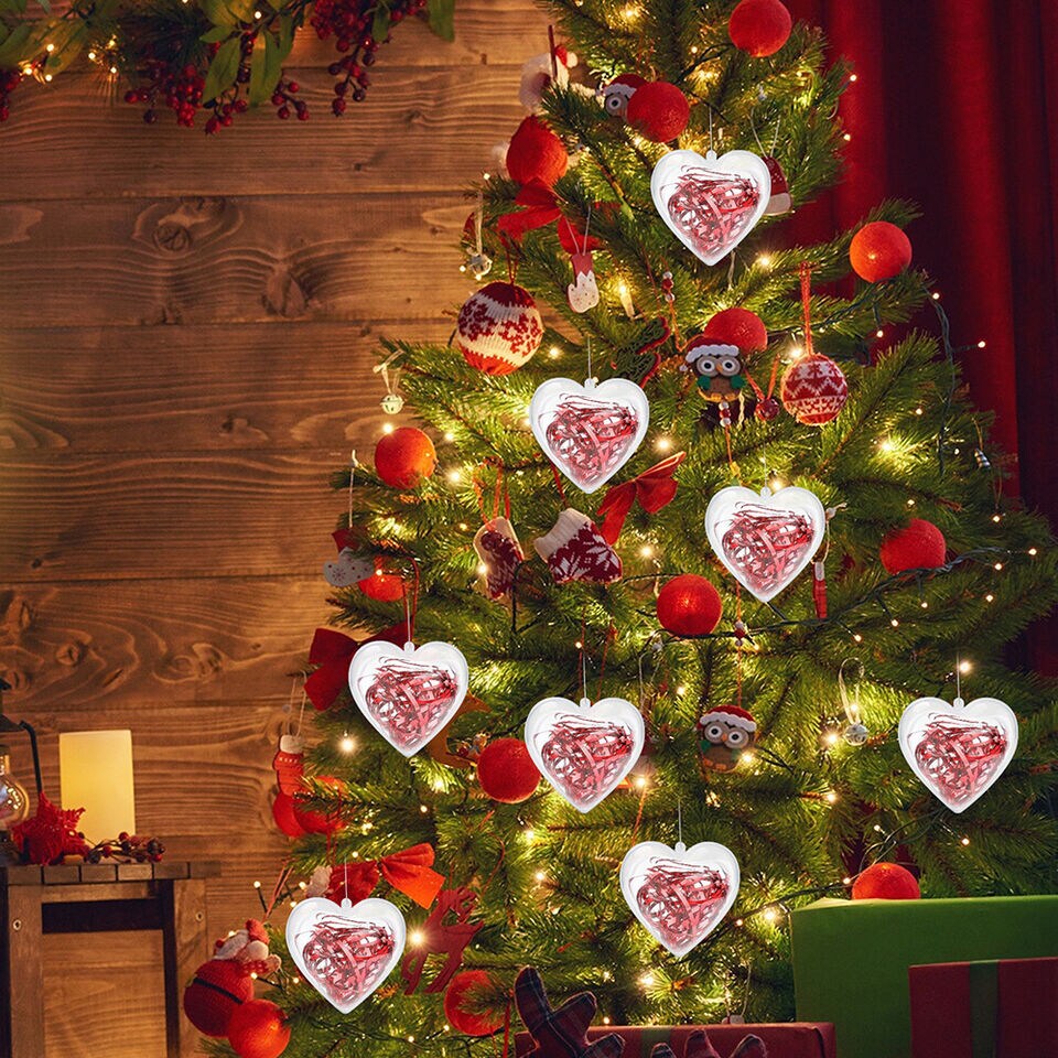 Kitcheniva Christmas Tree Hanging Heart Ornaments 5 Pcs