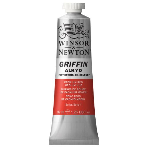 Griffin Alkyd Fast Drying Oil Paint, 37ml (1.25-oz) tube, Cadmium Red Medium Hue