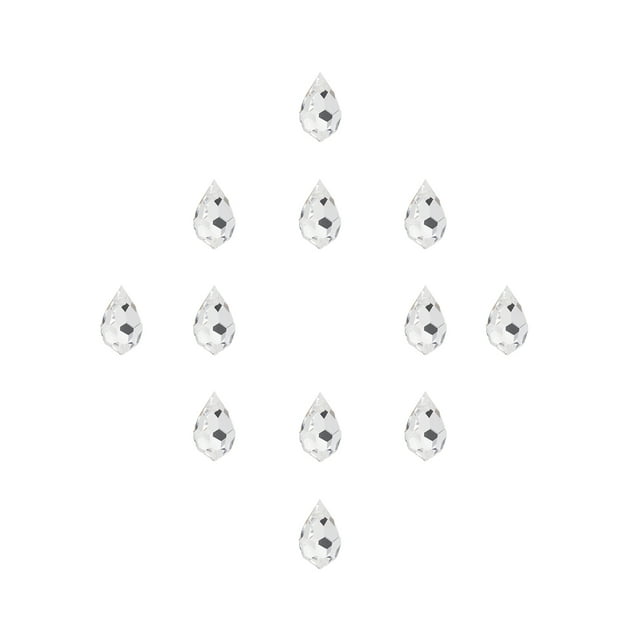 Preciosa 12-Piece Teardrop Glass Pendant, 9x15mm