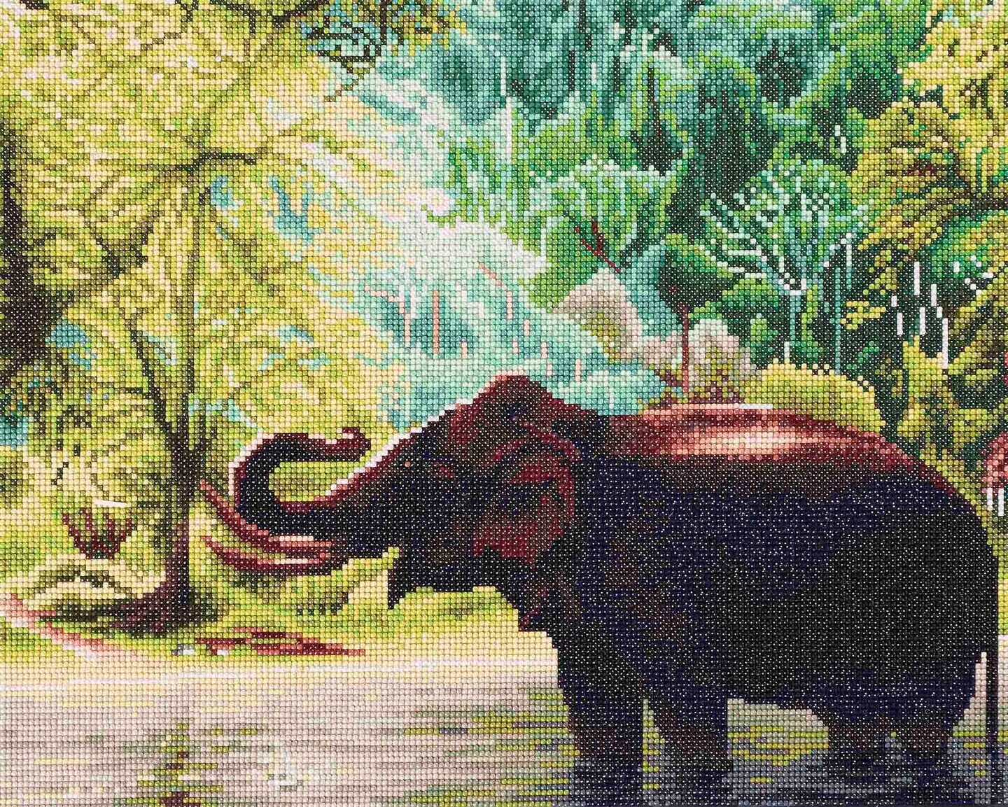 DIAMOND ART BY LEISURE ARTS Diamond Painting Kits For Adults 16&#x22;x20&#x22; Advanced Sparkle Elephant Water, Full Drill, Diamond Art Kits, Dimond Art, Diamond Art for Adults, Diamond Art Kit