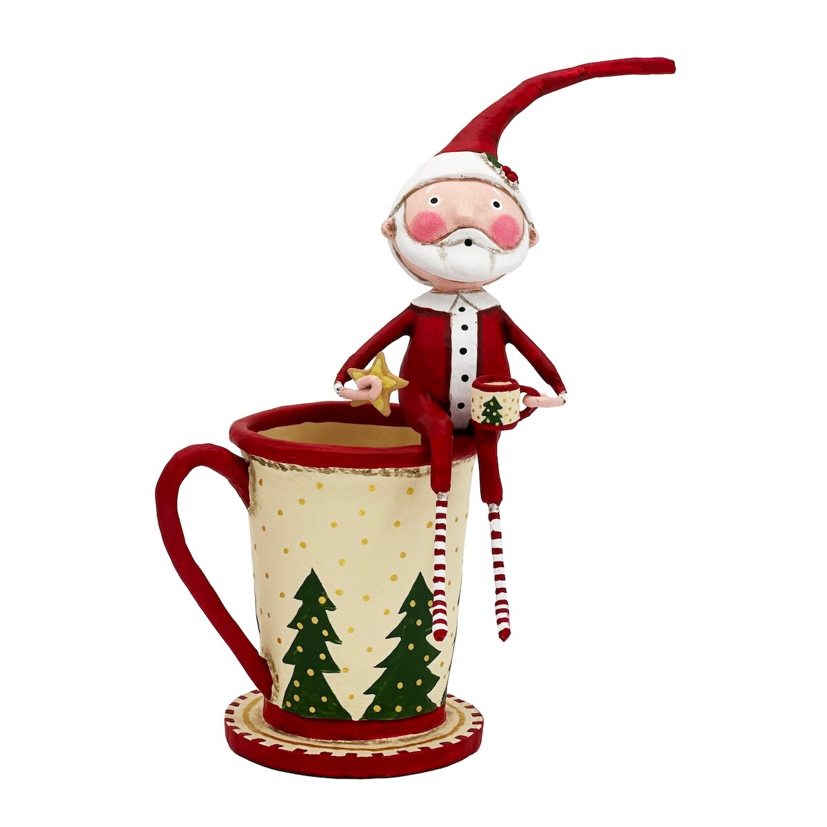 Lori Mitchell Christmas Collection: Cocoa and Cookies Santa Figurine