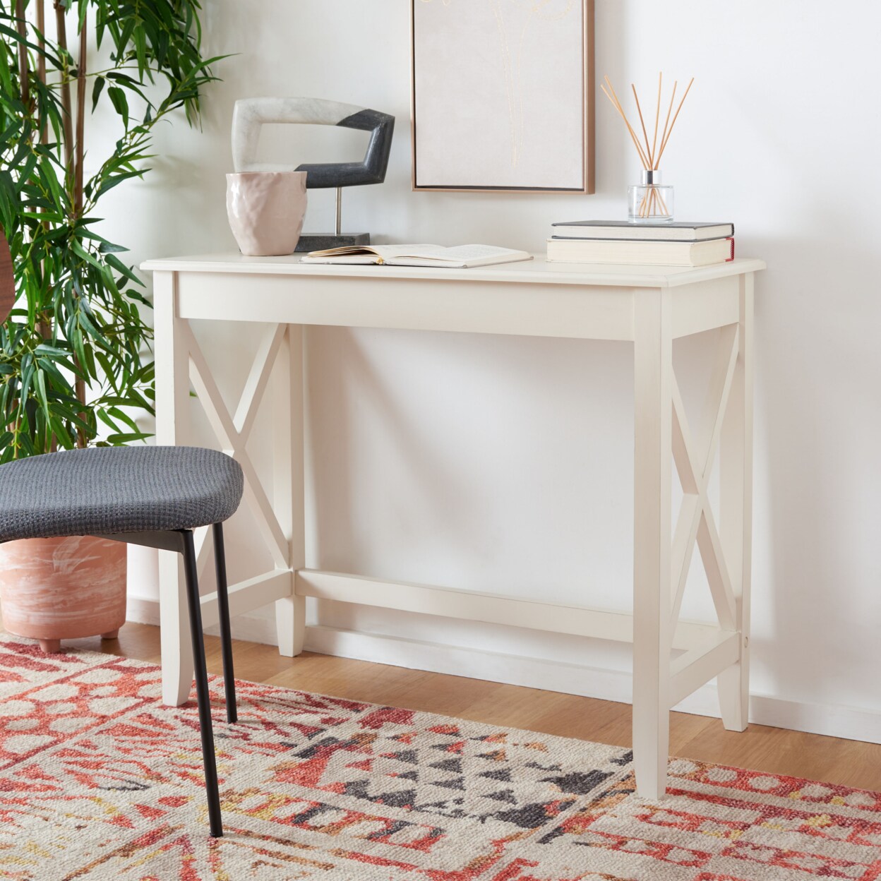 Safavieh   Kaytee Desk Distressed White