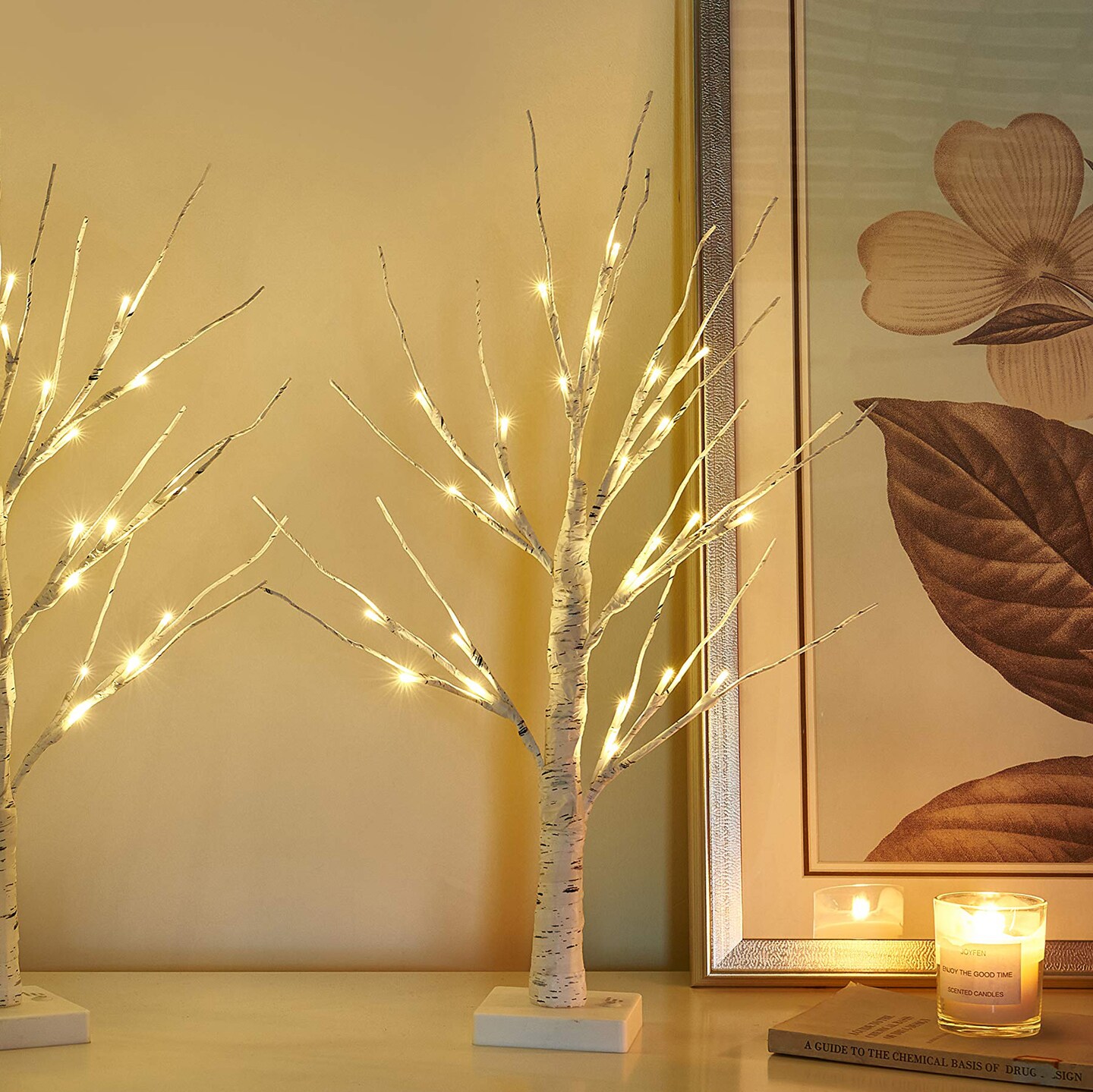 Perfect Holiday 50CM Table Birch Tree Pre-Lit - Pack of 2