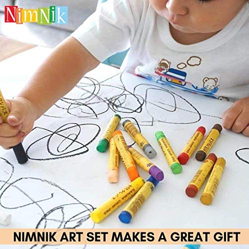 NimNik Art Supplies Girls Art Set Case - 150 Pcs Art Supplies Coloring Set for Ages 3-6 Artist Drawing Kits forGirls Boys SCH