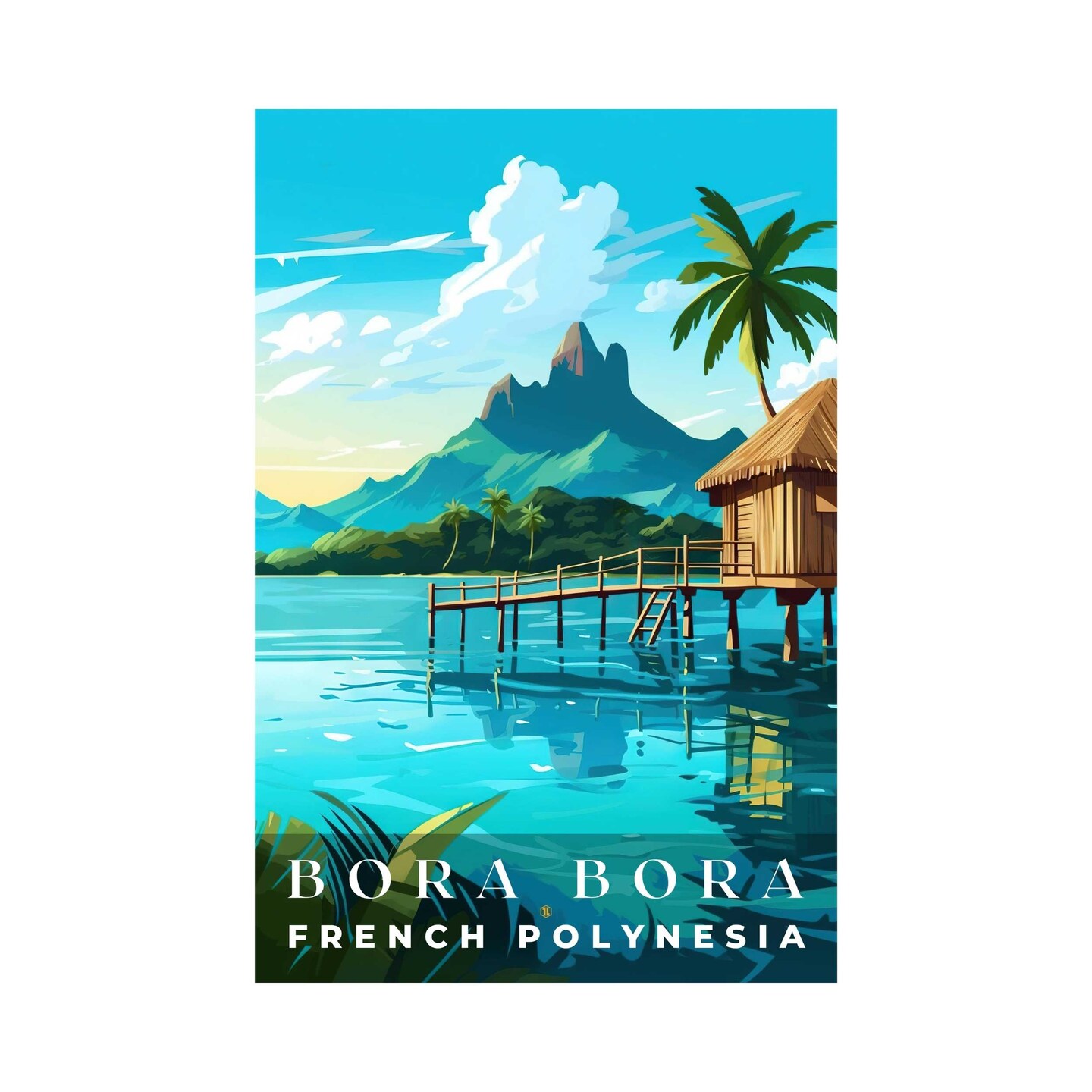 Bora Bora Poster, World Travel Print, Office Poster, Home Decor