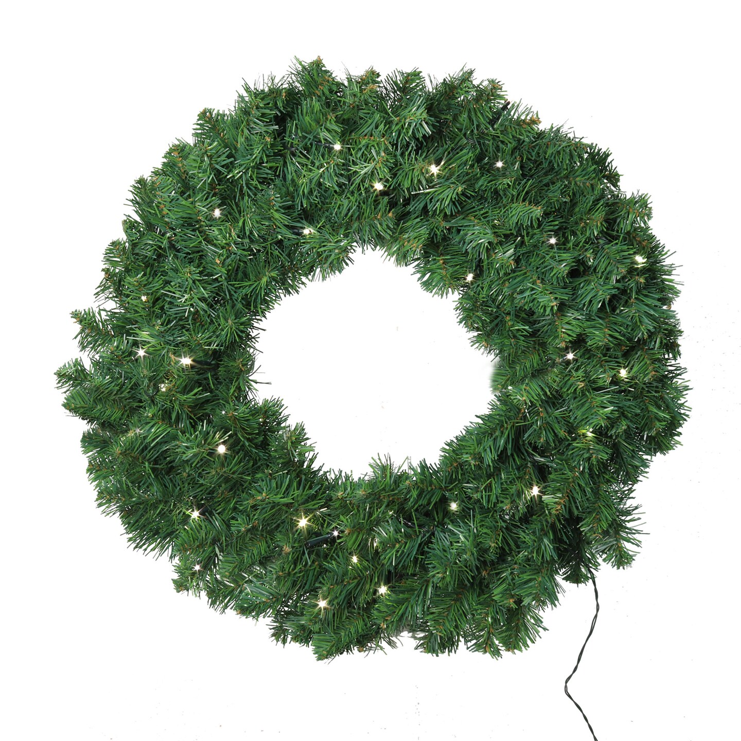 20" Pre-Lit Northern Spruce Pine Wreath - 200 Lifelike Tips, 50 Battery-Operated Lights, Perfect for Doors, Walls, Mantels - Festive Holiday Decor, Floral Home by Artificial Flowers