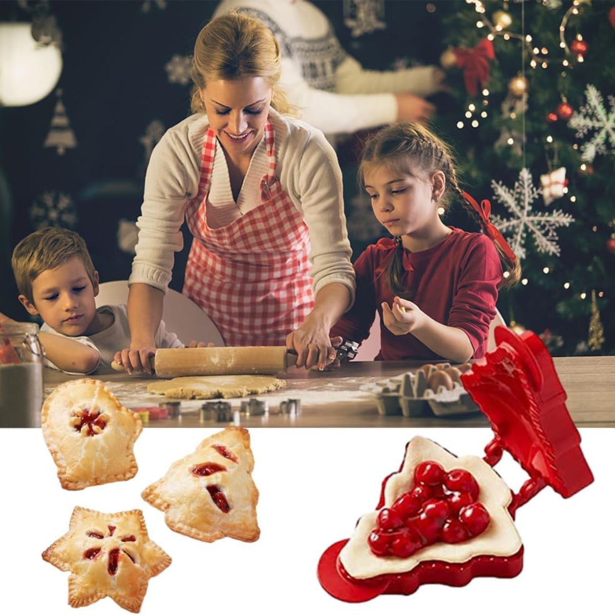 Mini Christmas Hand Pie Molds 3 pcs