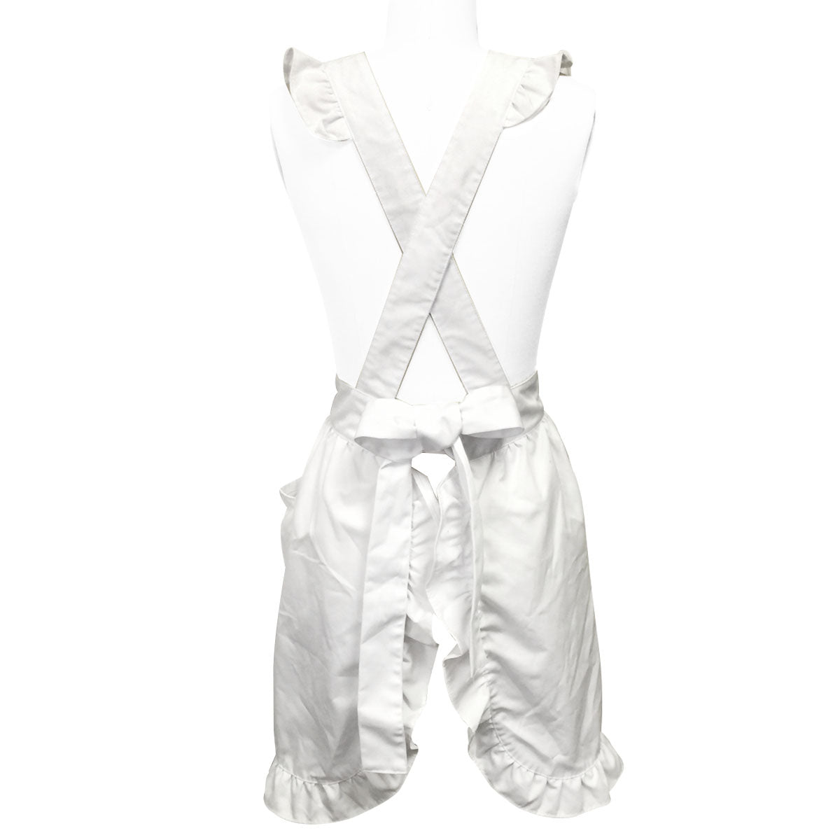 Wrapables Retro White Apron with Pockets for Cooking or Cosplay