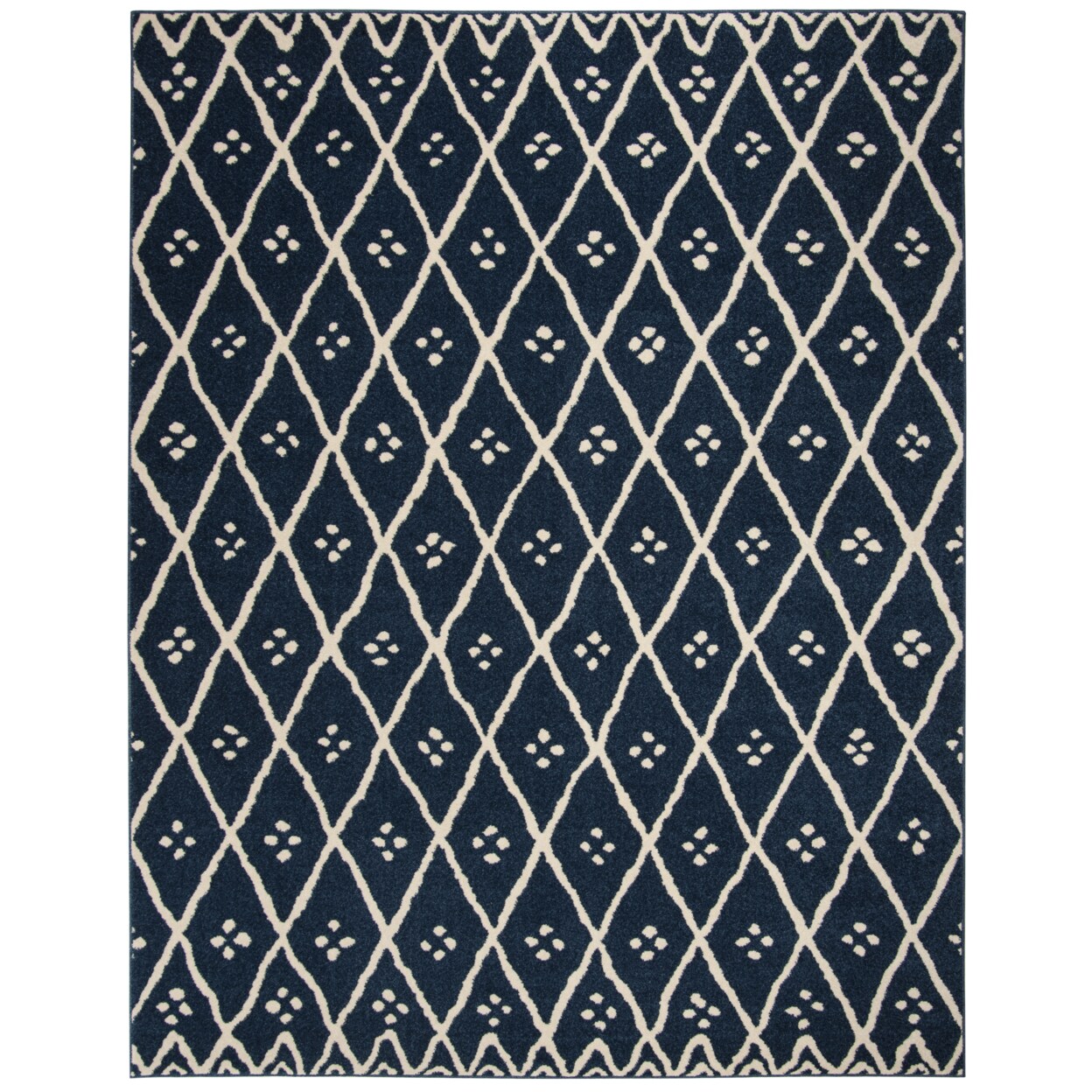 Safavieh Amherst Collection Amt442N Blue / Creme Rug For High Traffic Area