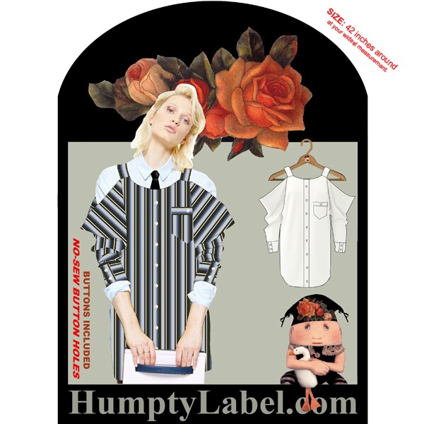 PRINTED "man's stripe shirt" Tunic Dress CUT-and-SEW | MakerPlace by  Michaels