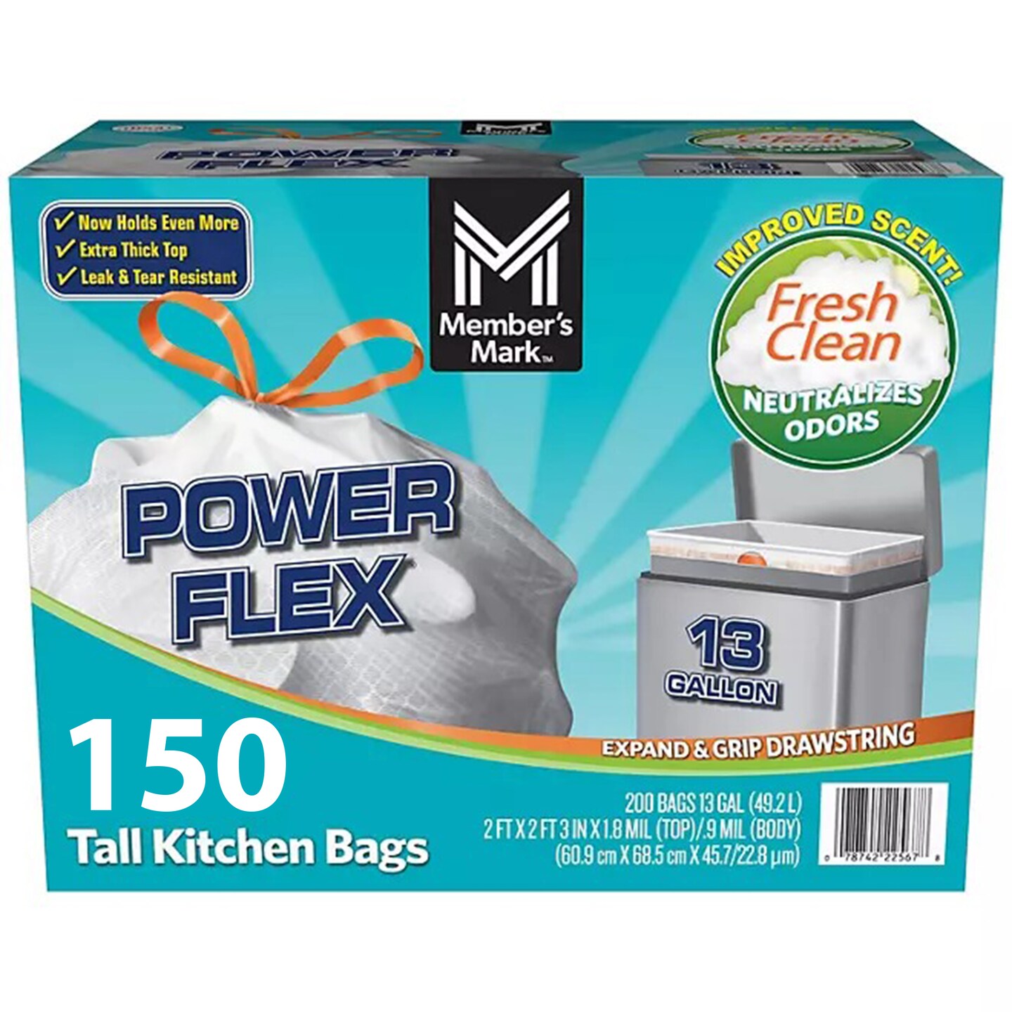 Power FlexTall Kitchen Trash Bags Fresh Scent