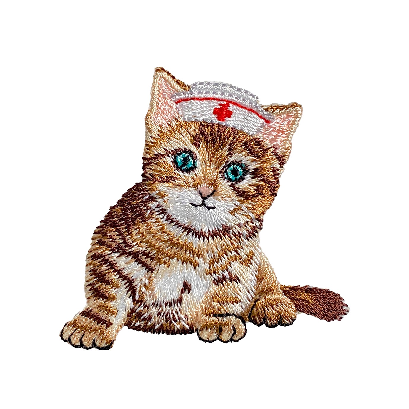 Nurse Kitty Cat, Medical, Embroidered, Iron-on Patch