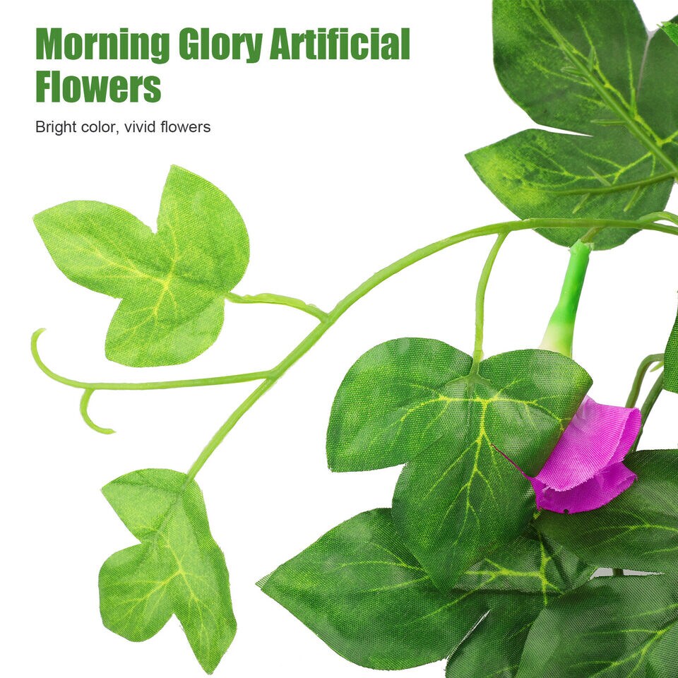 Artificial Fake Morning Glory Flower Vine Hanging Garland Plant.