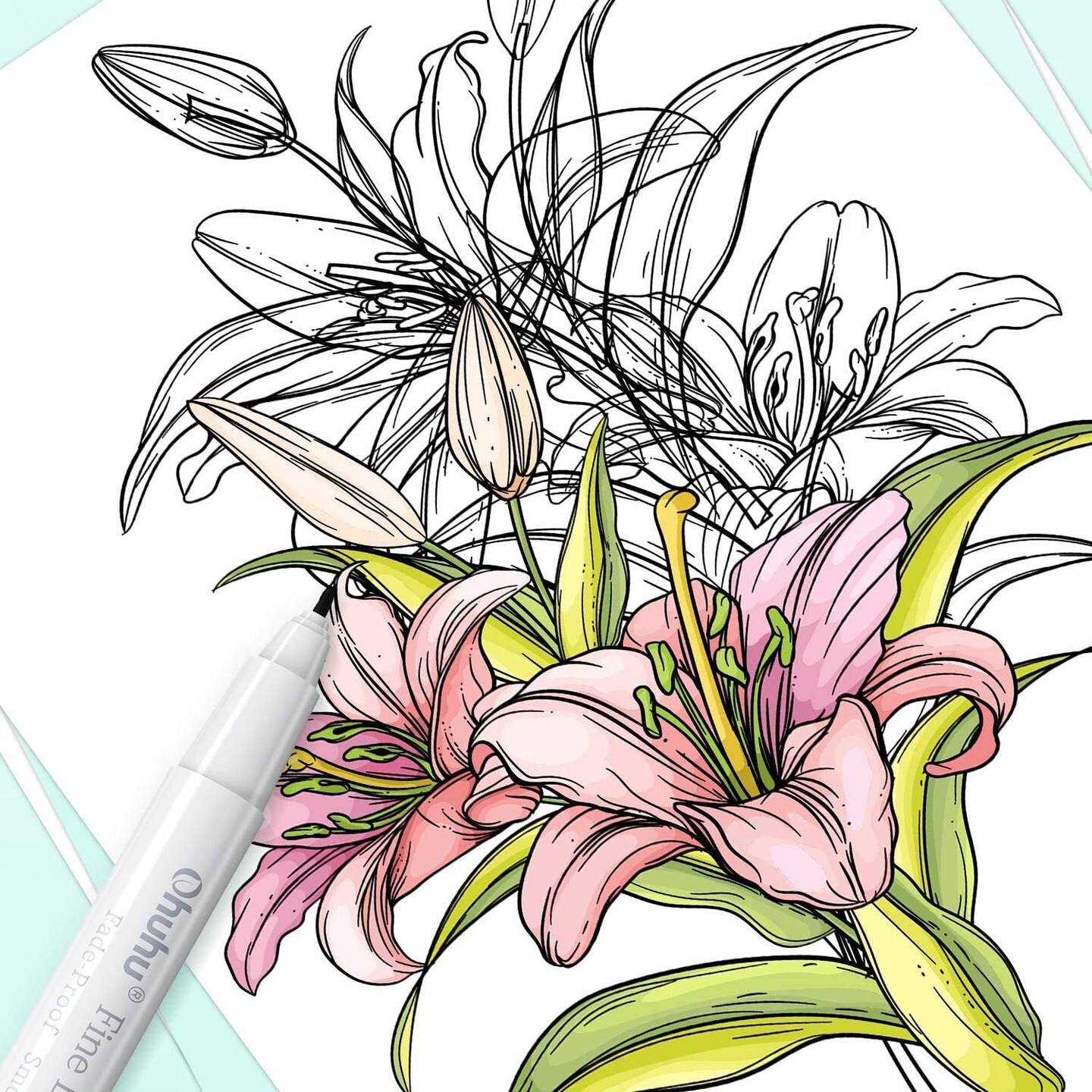 Micro Pen Fineliner Drawing Pens: 8 Sizes Fineliner Pens Pigment