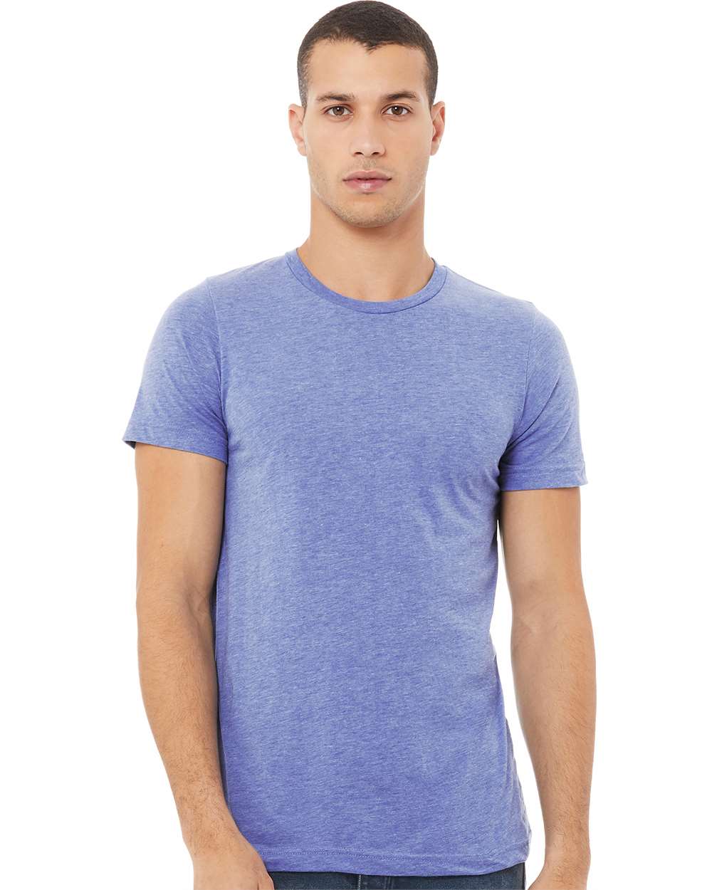 BELLA + CANVAS Triblend Crewneck Short Sleeve T-Shirt for Summer Wear & Custom Print Everyday Tee
