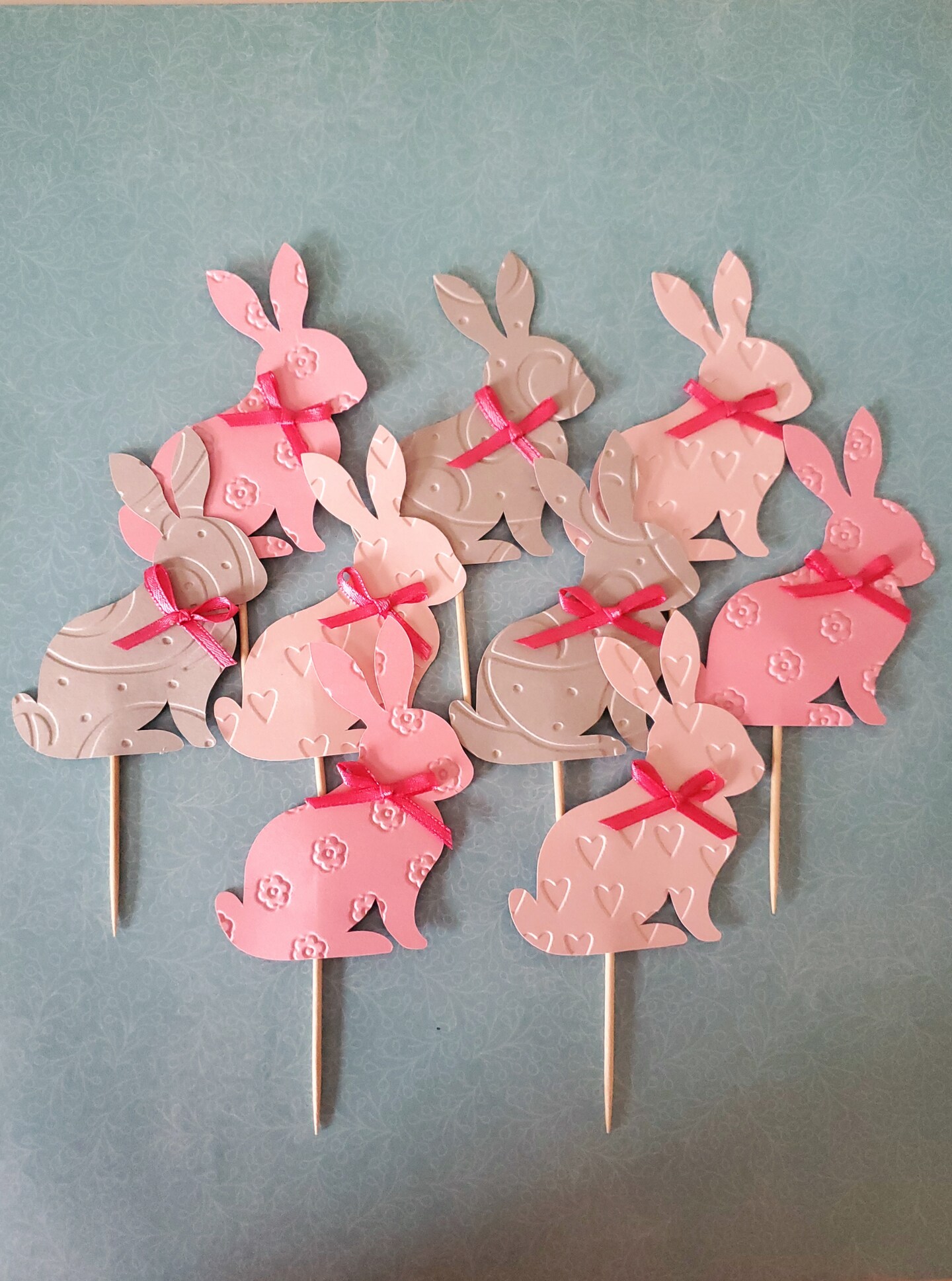 Bunny Cupcake Topper Easter Cupcake Toppers Rabbit Cupcake Toppers