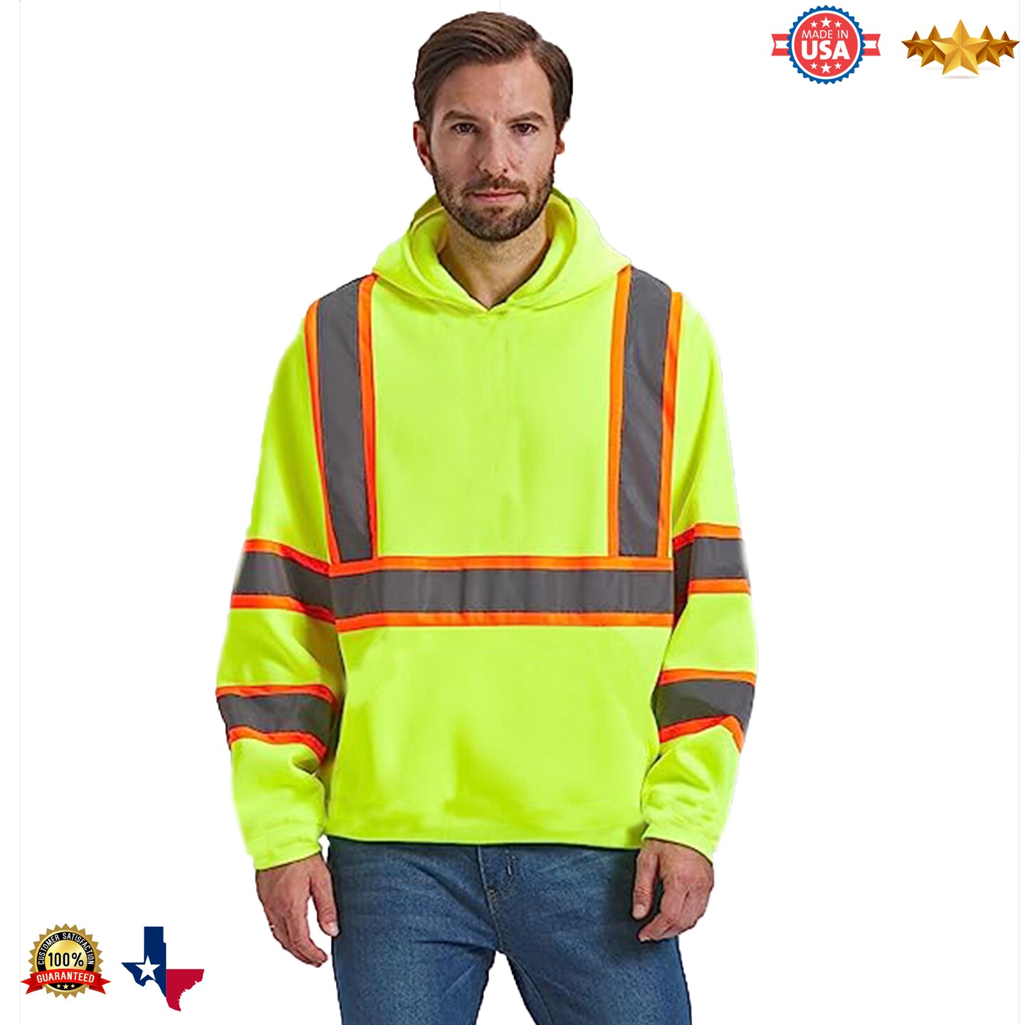 High Visibility Safety Hoodie Ropa De Trabajo Long Sleeve Safety Construction Work Reflective Shirts with Hoodie Best Gift For Workers RADYAN