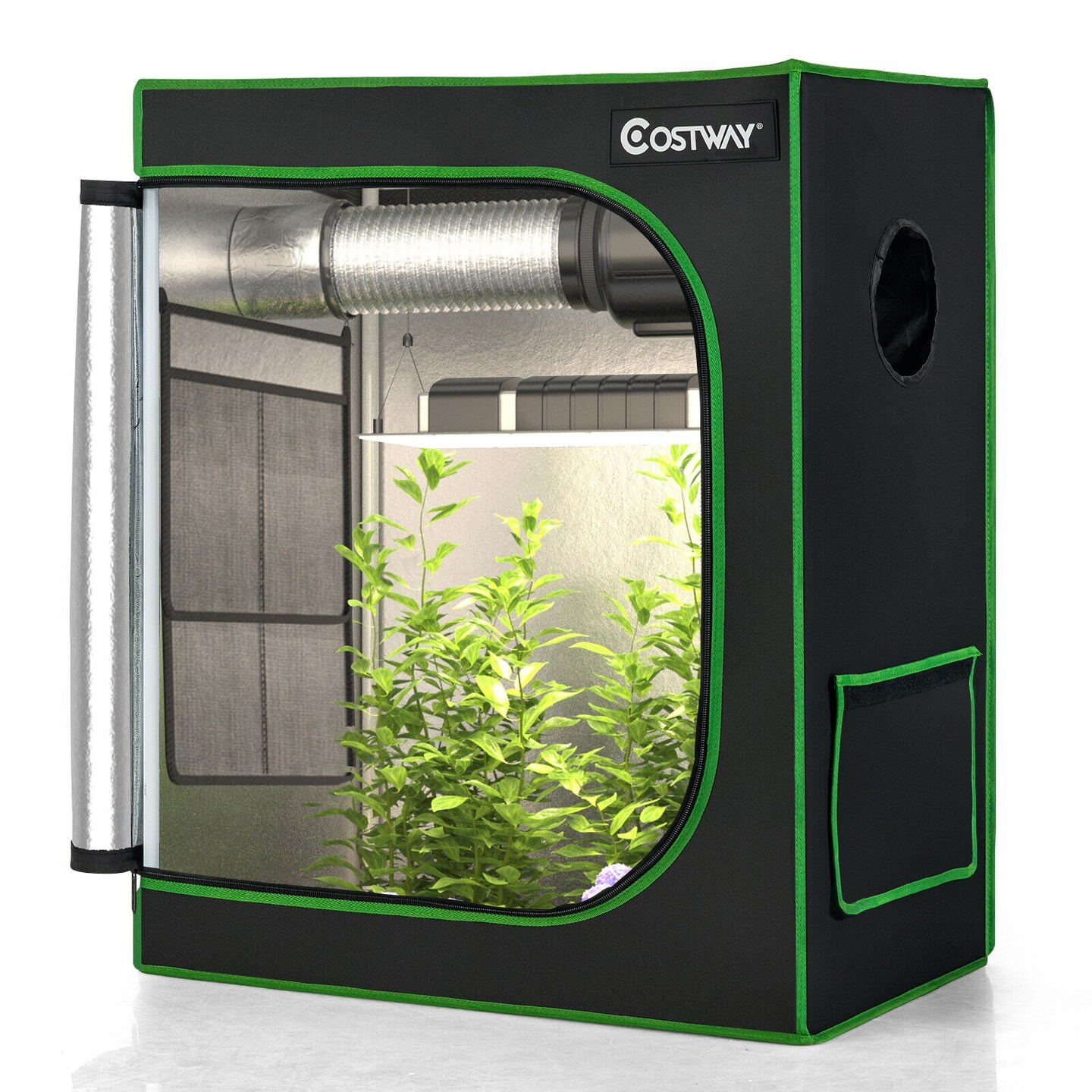 Mylar Hydroponic Grow Tent with Observation Window and Floor Tray