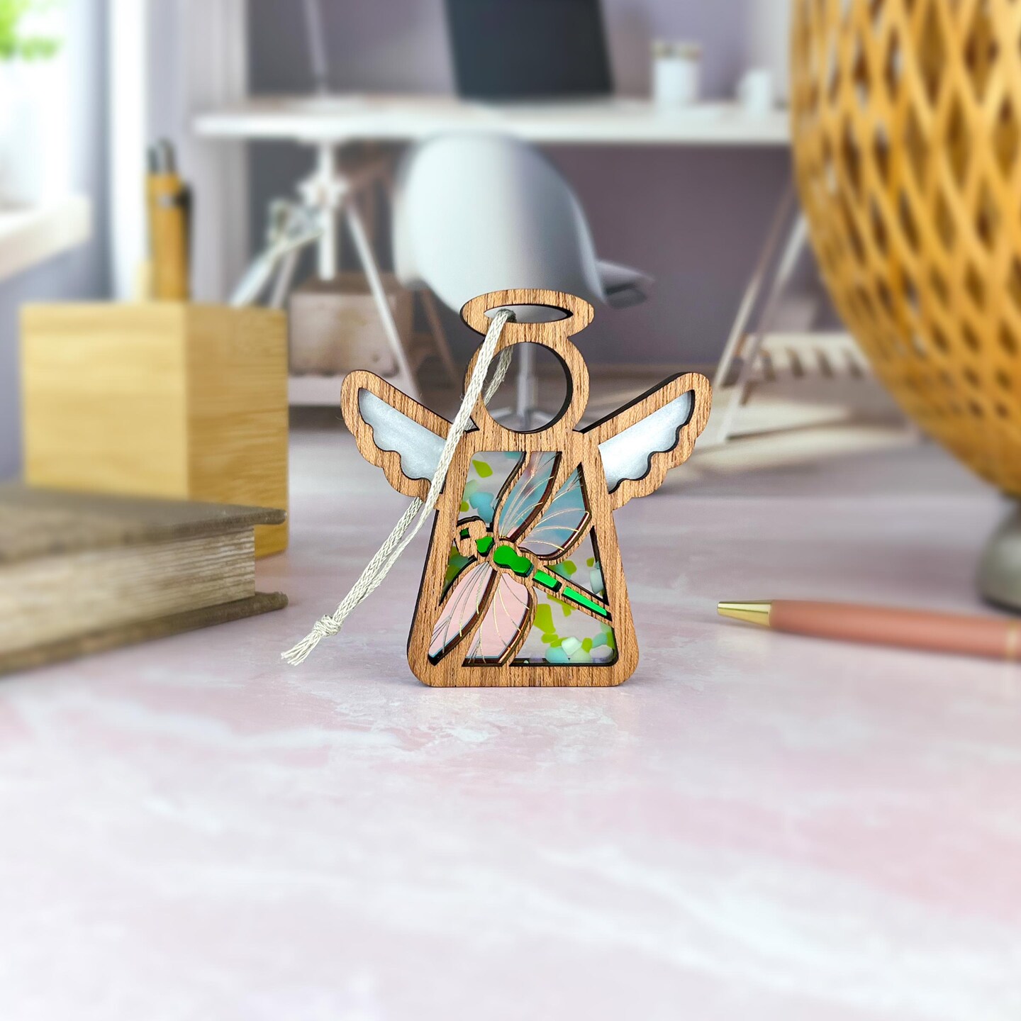 3.5&#x22; Dragonfly Ornament - Handcrafted in Texas - Mother&#x27;s Angels&#xAE; Figurine - Mother&#x27;s Day Gifts