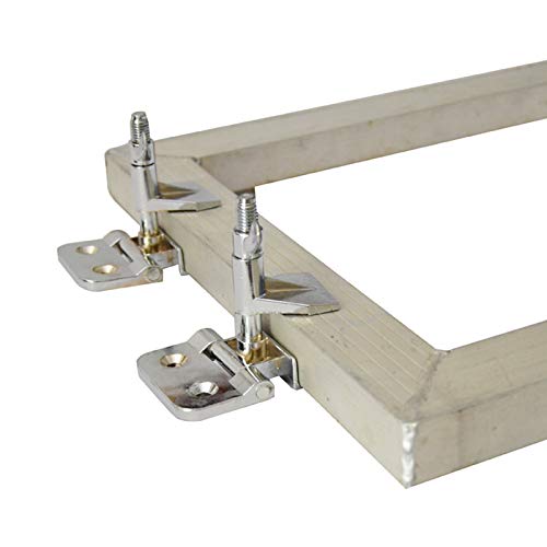 2 Pcs of Silk Screen Printing Hinge Clamps for Screen Printing Frame Machine,for Fixing Screen Printing Mesh,Screen Printing DIY Tool,4 Screws Included in The Package.