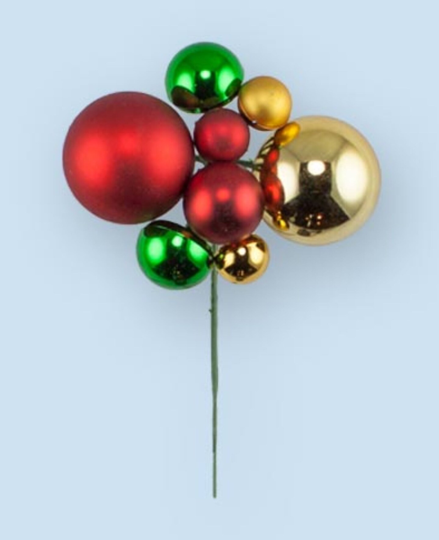 Northlight 7&#x22; Traditional Shatterproof Ball Ornament Christmas Pick