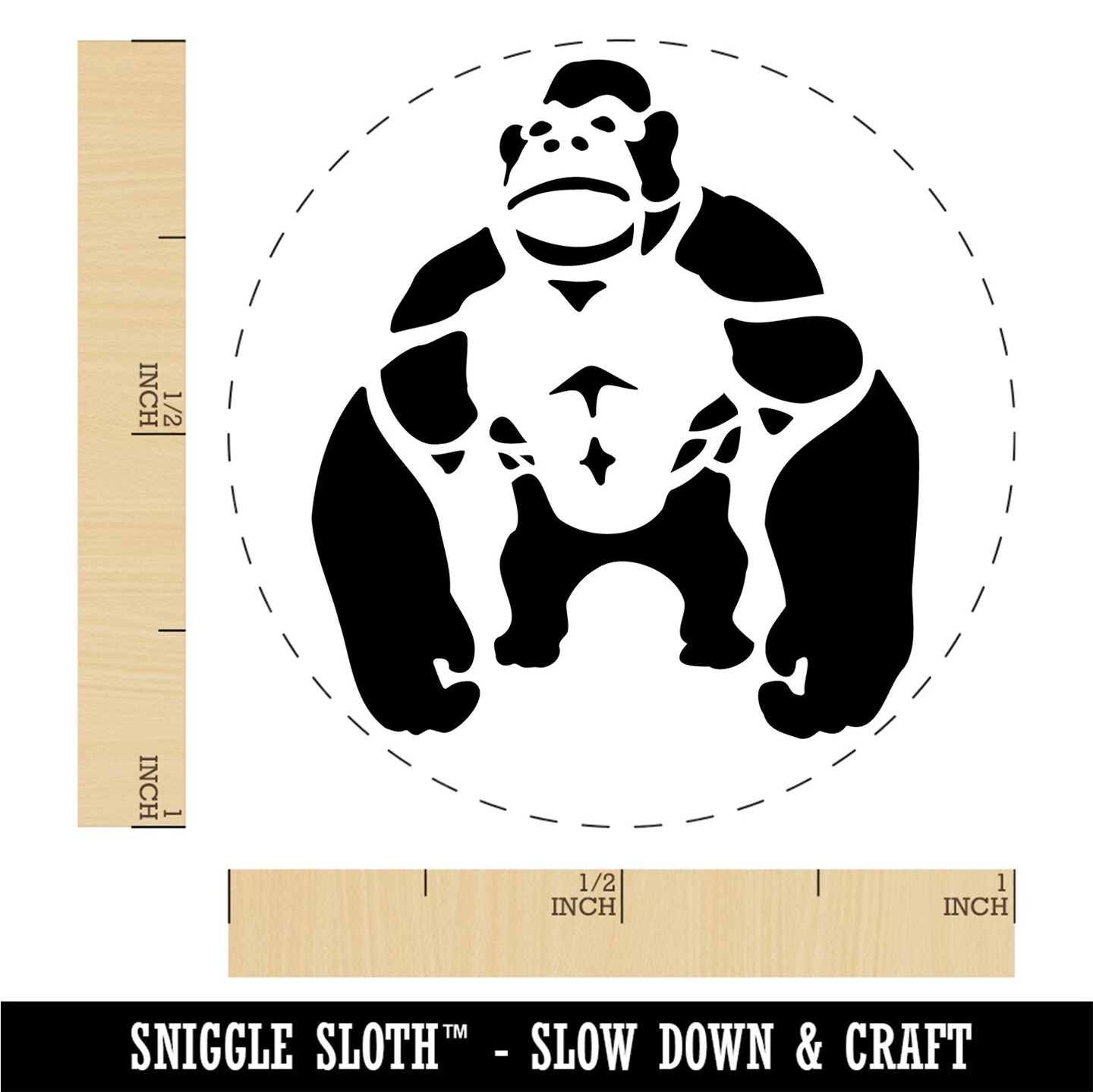 Brawny Gorilla Ape Self-Inking Rubber Stamp Ink Stamper for Stamping Crafting Planners