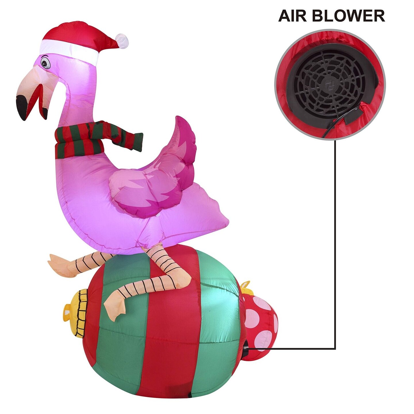 Christmas Inflatable Decorations Flamingo on Ornament