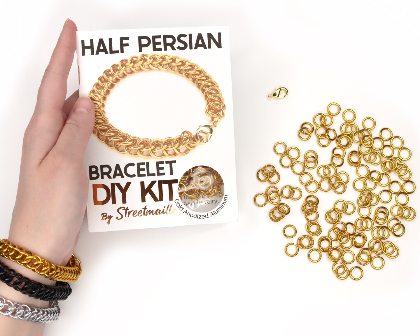 Half Persian 5 in 1 Bracelet Kit Chainmaille Kit Stainless 