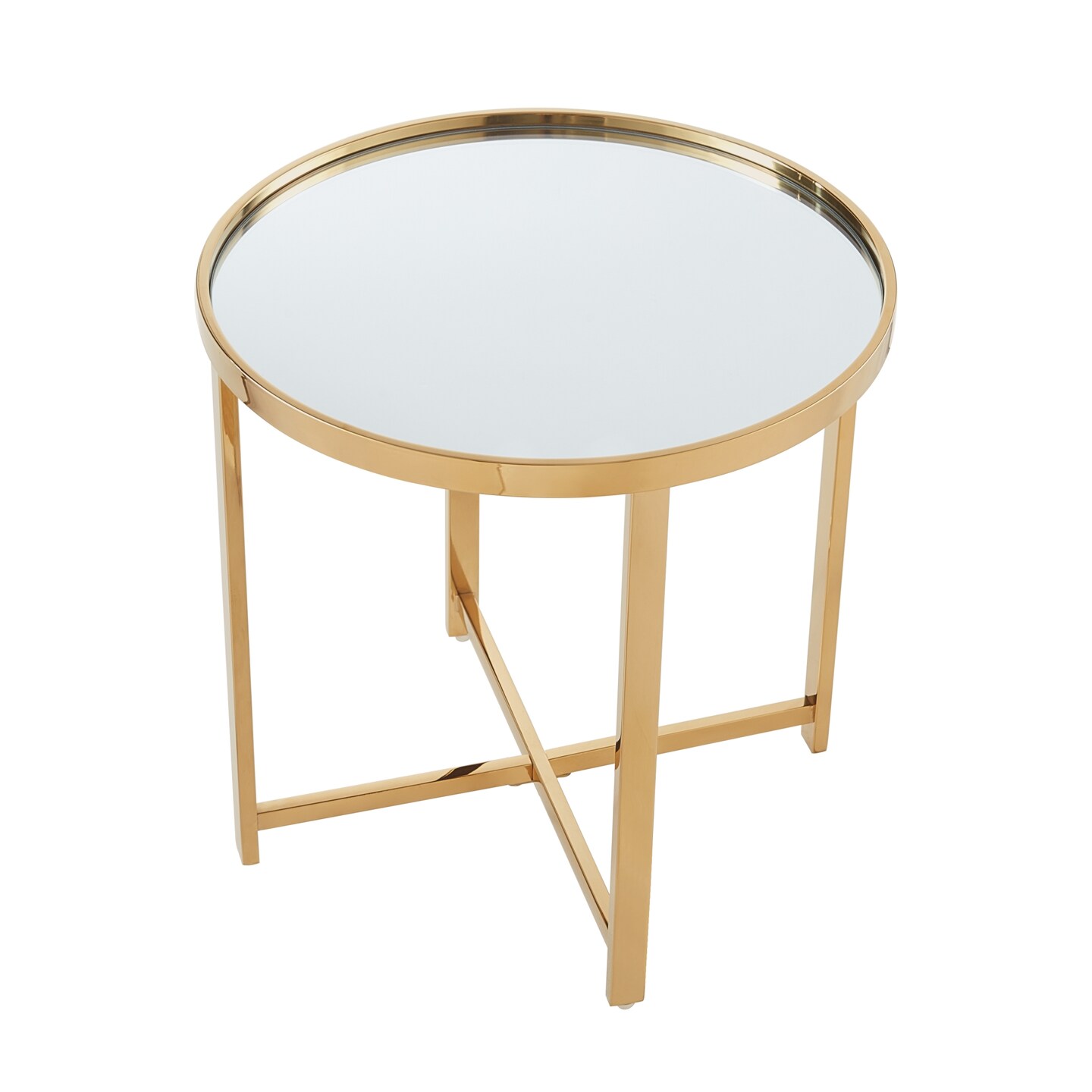 Kamia End Table With Mirrored Top