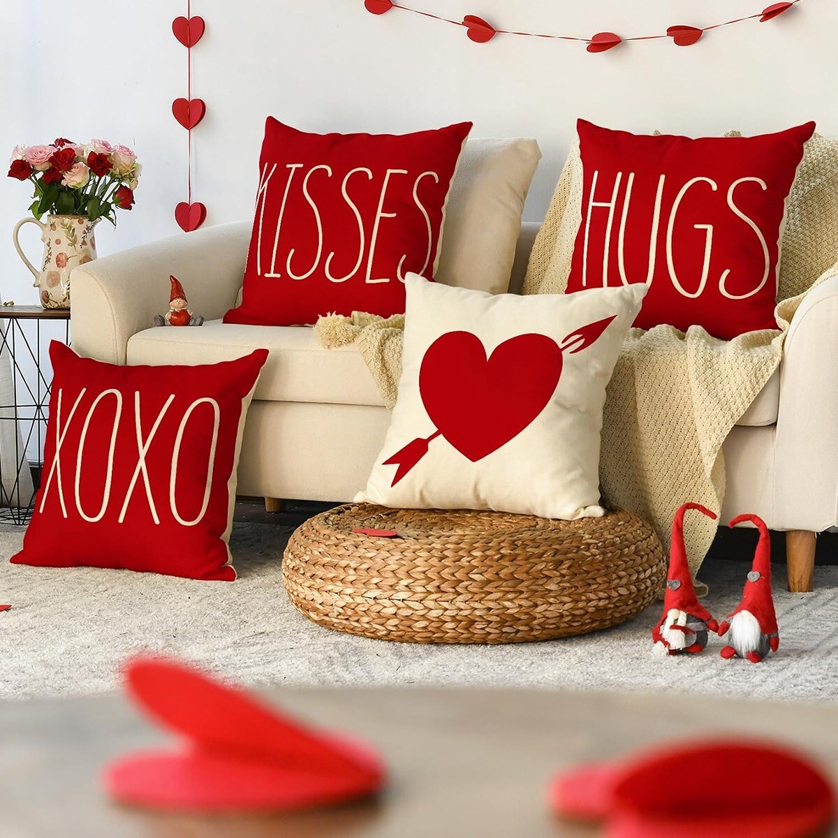 20 Inches Soft Valentine&#x27;s Day Throw Pillow Cover Set of 4