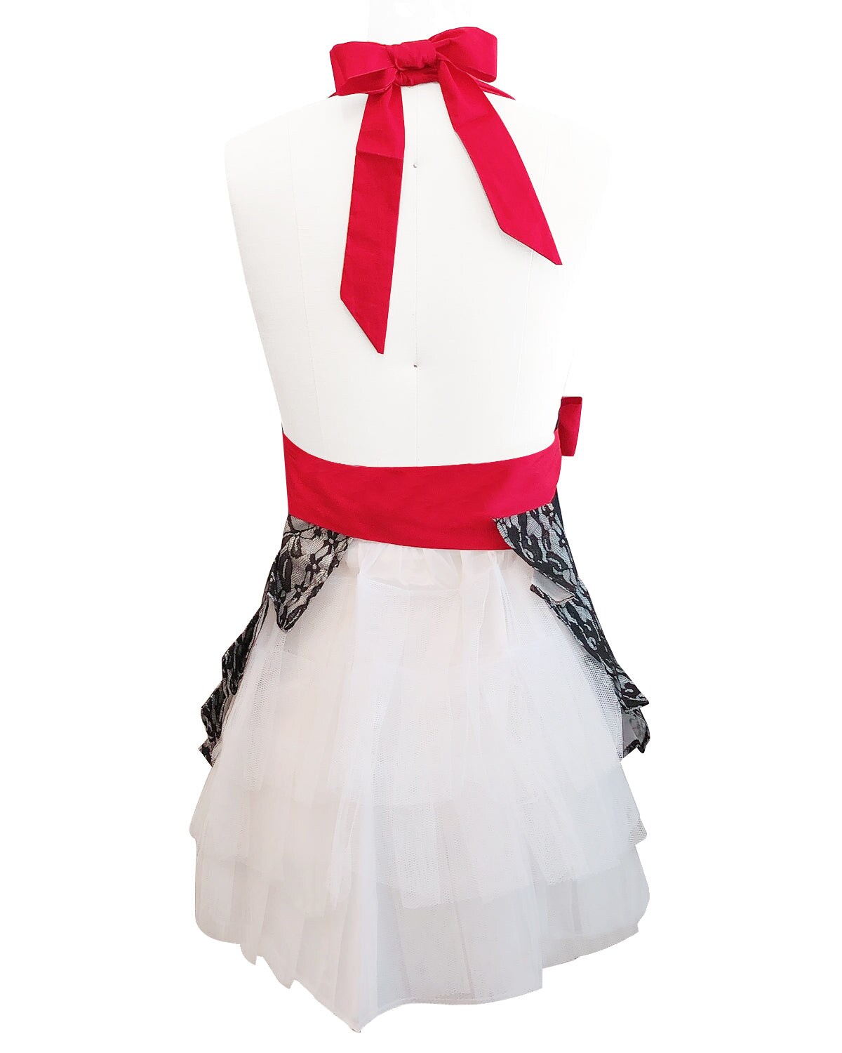 Wrapables Classic Vintage Apron, Stylish Cooking Apron, Mysterious Black Lace