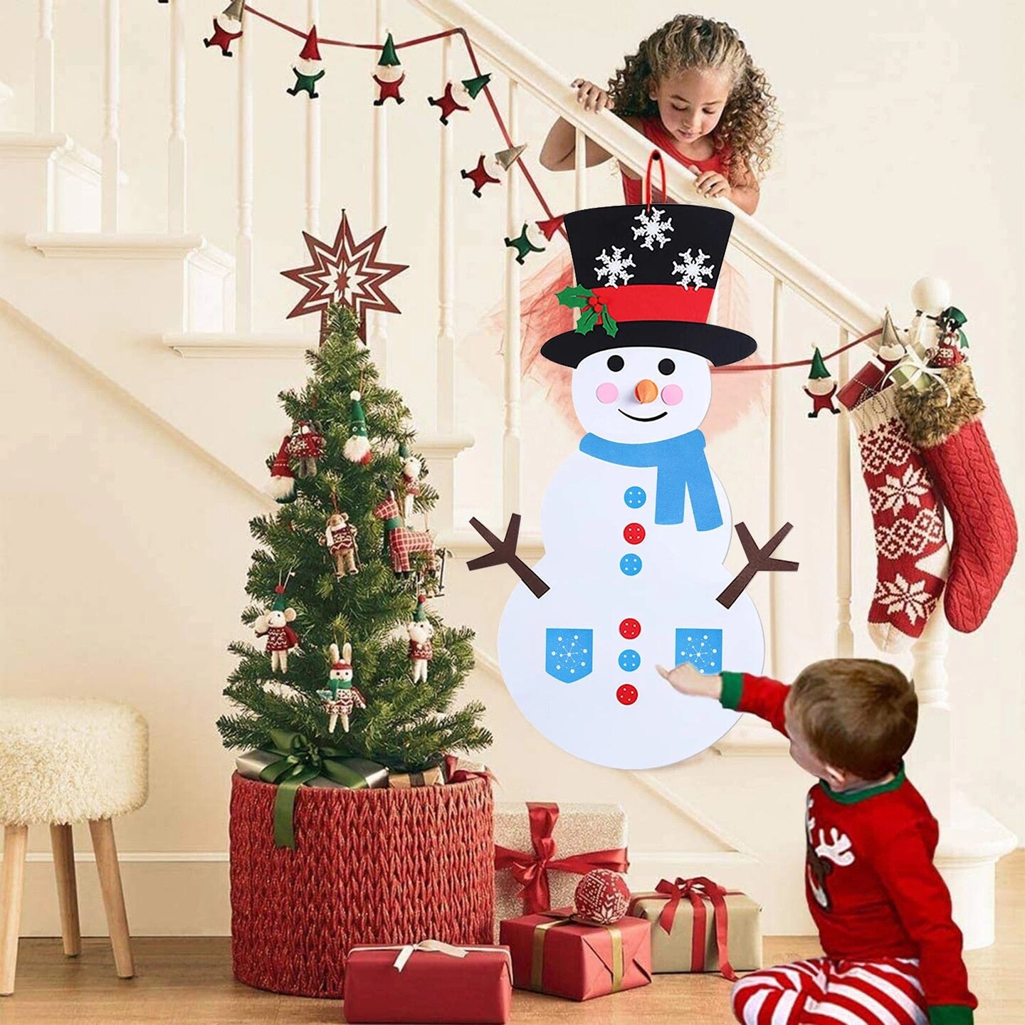 Christmas Snowman Hanging Decorations Set