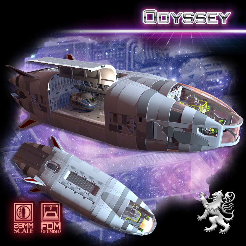 3D Printed Odyessy - 2nd Dynasty - Starship - 28mm - Playable Interior ...