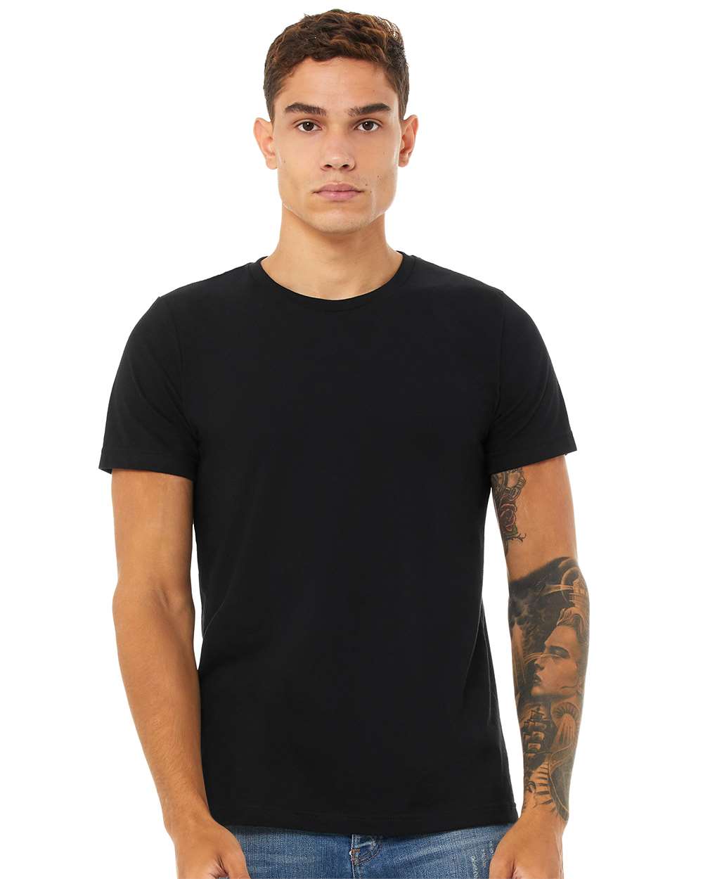 BELLA + CANVAS CVC Jersey Short Sleeve Crewneck T-Shirt for Everyday Comfort, Custom Printing & Modern Casual Wear Tee