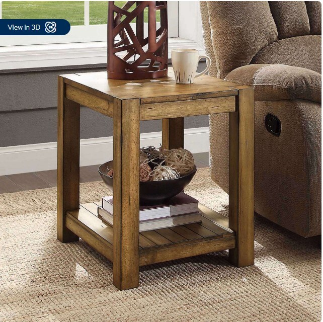 Bryant Rustic Maple Brown Solid Wood End Table