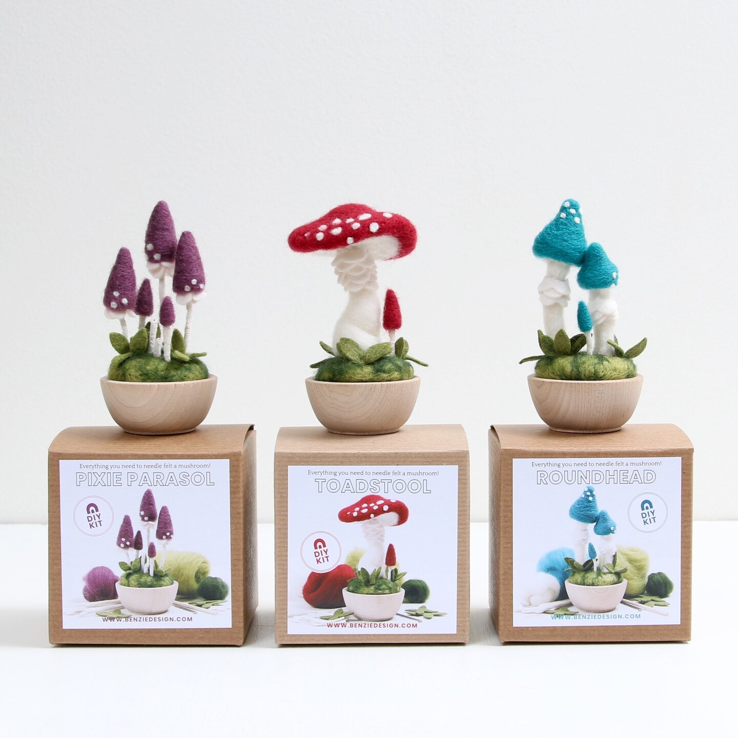 Mushroom Needle Felting Kit, Pixie Parasol