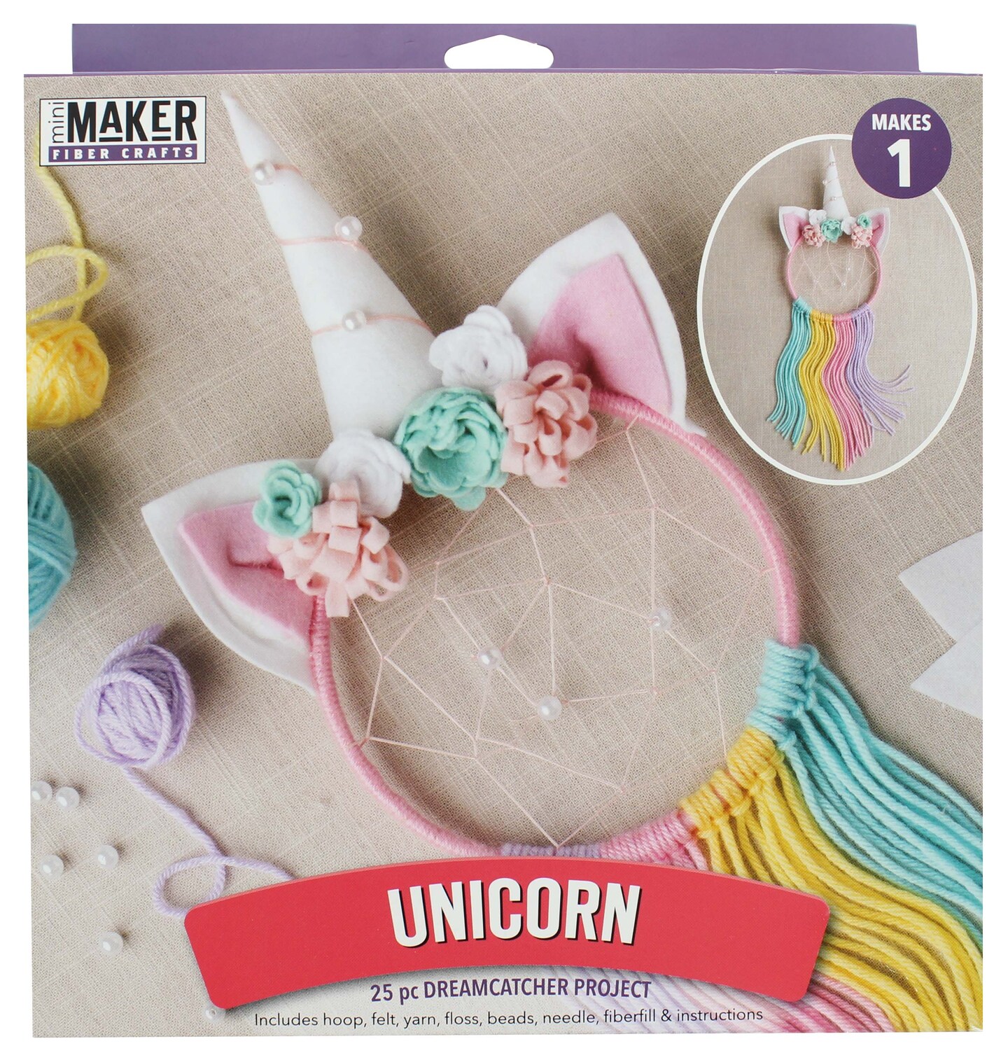 Leisure Arts Dreamcatcher Unicorn Crafting Kit