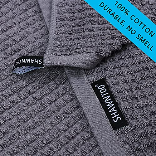 8 Pieces Kitchen Dish Towels ,100% Cotton Dish Cloths, Super Soft,Super Absorbent and Quick Drying Anti Odor,Very Suitable for Kitchen Cooking and Cleaning Kitchenware Washing,Drying Dishes (Gray)